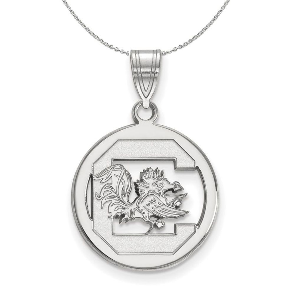 Sterling Silver South Carolina Small Circle Necklace - 20 Inch
